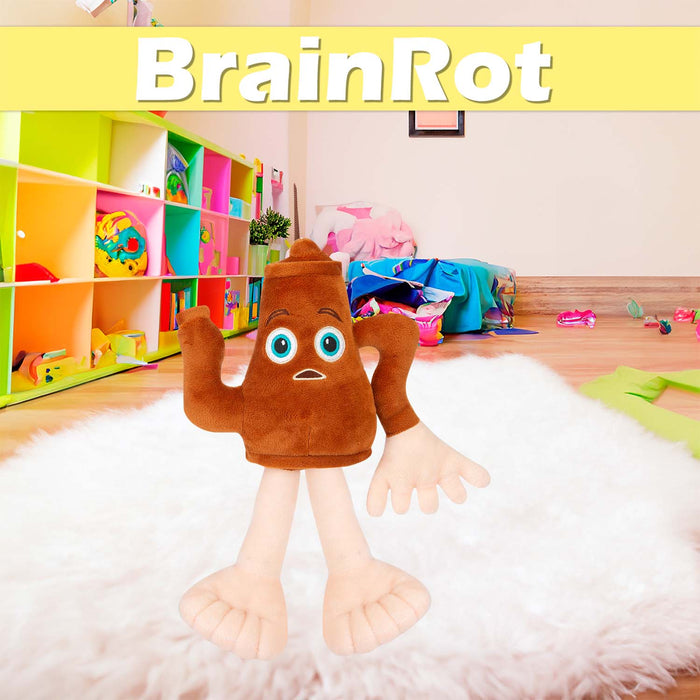 Brain rot Teapot Soft Toy Plush Gift 30cm x 25cm Brown X 1