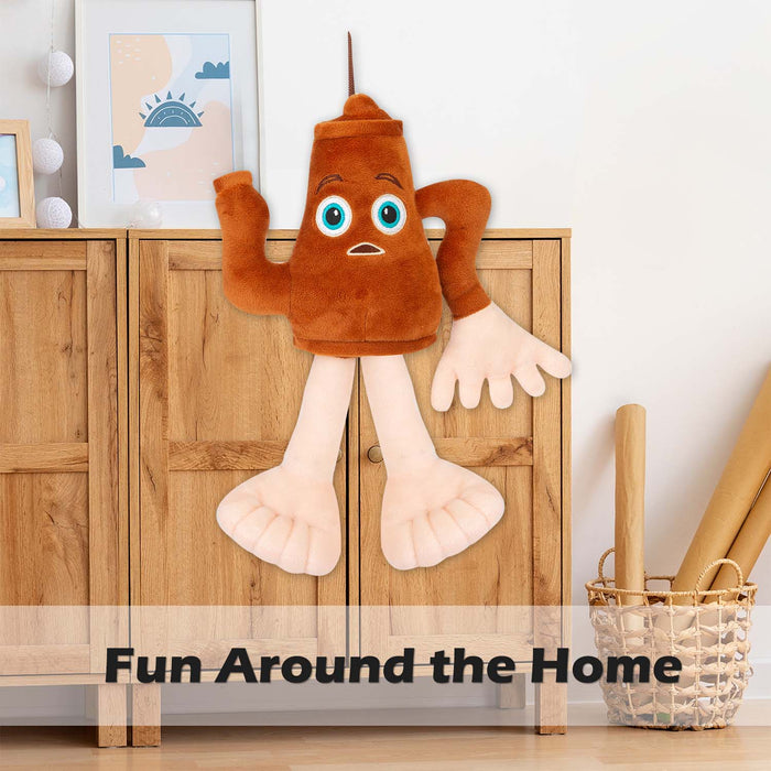 Brain rot Teapot Soft Toy Plush Gift 30cm x 25cm Brown X 1