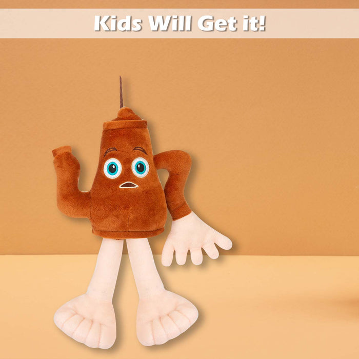 Brain rot Teapot Soft Toy Plush Gift 30cm x 25cm Brown X 1