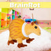 Brain rot Aardvark Soft Toy Plush Gift 30cm x 30cm Yellow X 1