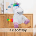 Fartypants Unicorn Soft Toy With Sound Chip Multi - 25cm x 12cm