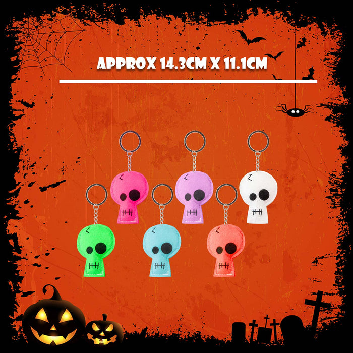 Neon Skull Key Chain 1 Piece Mystery Bag Halloween , 8cm MultiColour