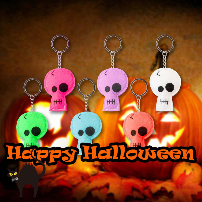 Neon Skull KeyChain 1 Piece Mystery Bag Halloween , 8cm MultiColour