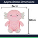 Axolotl Soft Toy Cute Plushie Huggable Cuddly Stuffed Toy 30cm Pink
