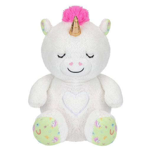 Snoozies Sleepy Unicorn Soft Toy With Breathing White - 30cm x 16cm