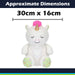 Snoozies Sleepy Unicorn Soft Toy With Breathing White - 30cm x 16cm