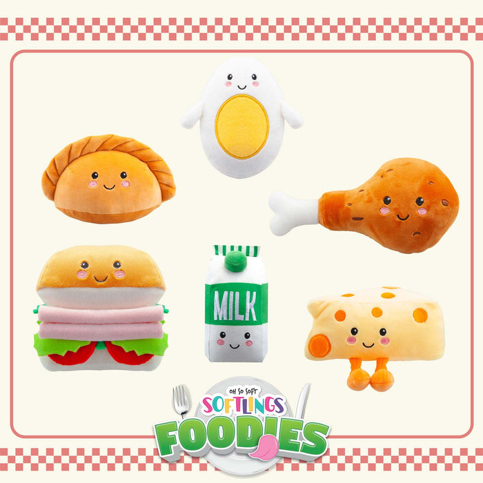 Cheese Soft Toy Food Themed Cute Plush Cuddly Soft Fluffy 16cm Multi-Coloured