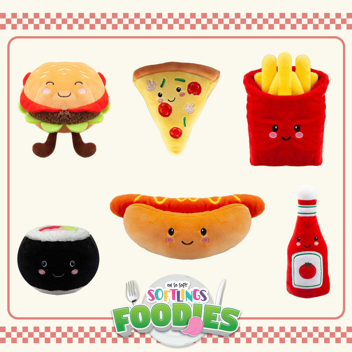 Ketchup Soft Toy Food Themed Cute Plush Cuddly Soft Fluffy 16cm Multi-Coloured