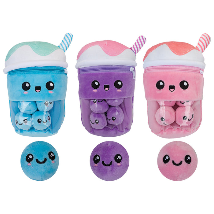 Boba Tea Soft Toy Cute Plushie Huggable Cuddly Stuffed Toy Gift 25cm Lilac