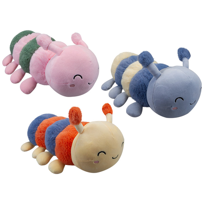 Baby Caterpillar Soft Toy Cute Plushie Huggable Cuddly Stuffed Toy 35cm Blue