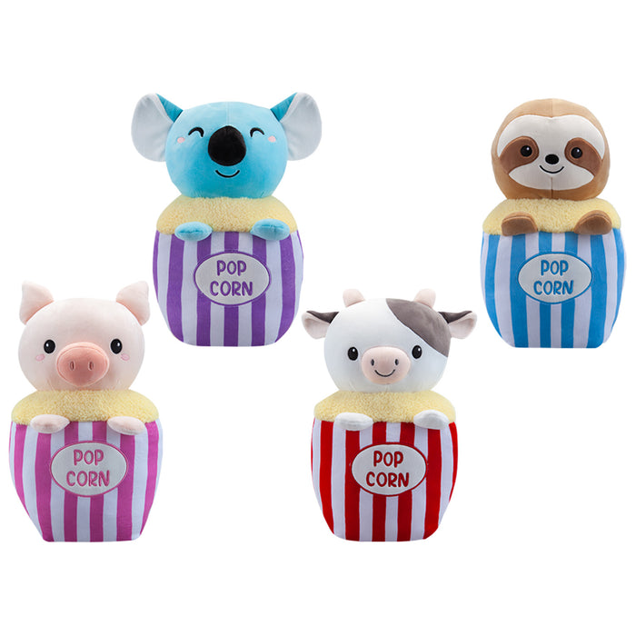 Popcorn Pig Soft Toy Cute Plushie Huggable Cuddly Stuffed Toy 36cm Pink
