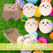 Easter Egg Soft Toy with Box 7cm x 11.5cm Multicolour X 1