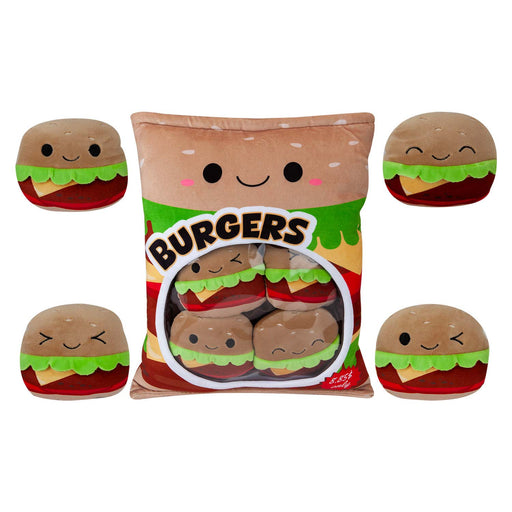 Burger Bean Pack Soft Toy Cute Plushie Huggable Cuddly Stuffed Toy 40cm Multi