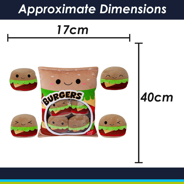 Burger Bean Pack Soft Toy Cute Plushie Huggable Cuddly Stuffed Toy 40cm Multi