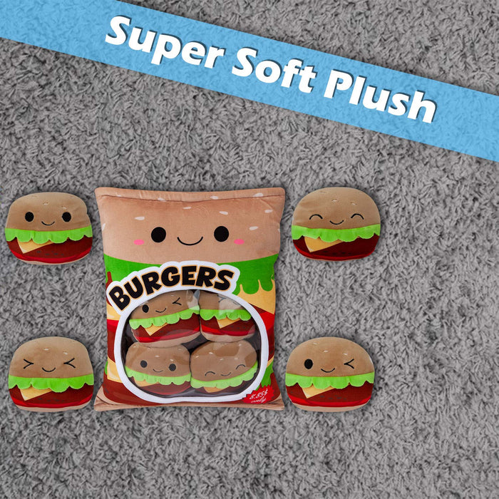 Burger Bean Pack Soft Toy Cute Plushie Huggable Cuddly Stuffed Toy 40cm Multi