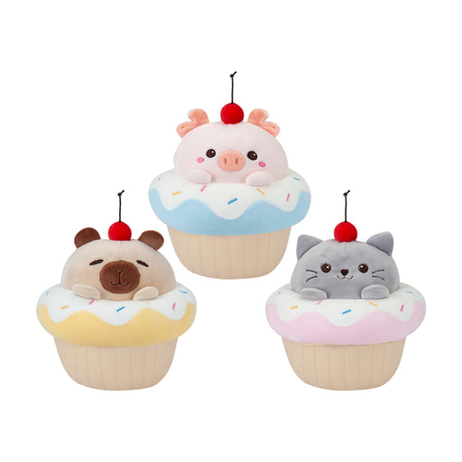 Pig Cat Cup Cake Soft Toy Cute Plushie Huggable Cuddly Stuffed Toy 20cm