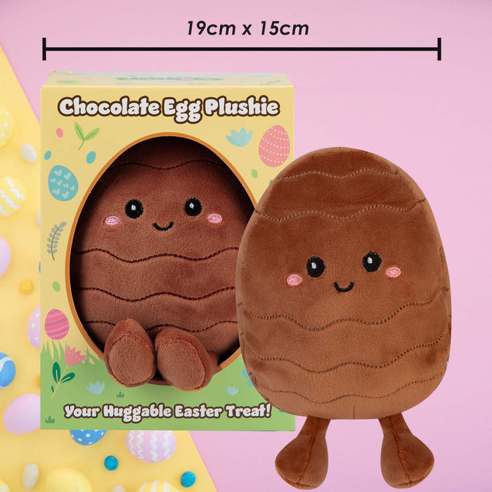 Easter Egg Soft Toy in Gift Box 19cm x 15cm Brown X 1