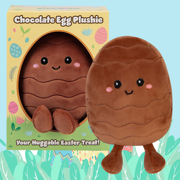 Easter Egg Soft Toy in Gift Box 19cm x 15cm Brown X 1