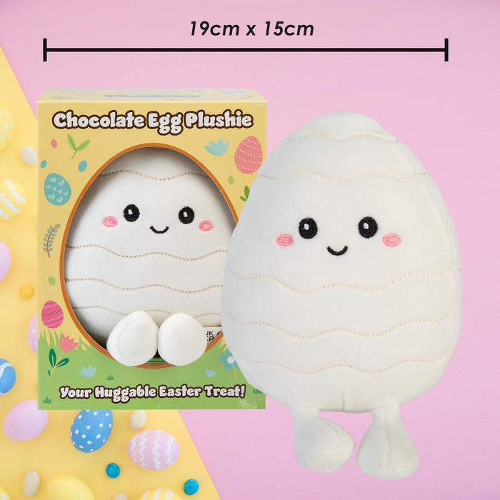 Easter Egg Soft Toy in Gift Box 19cm x 15cm White X 1