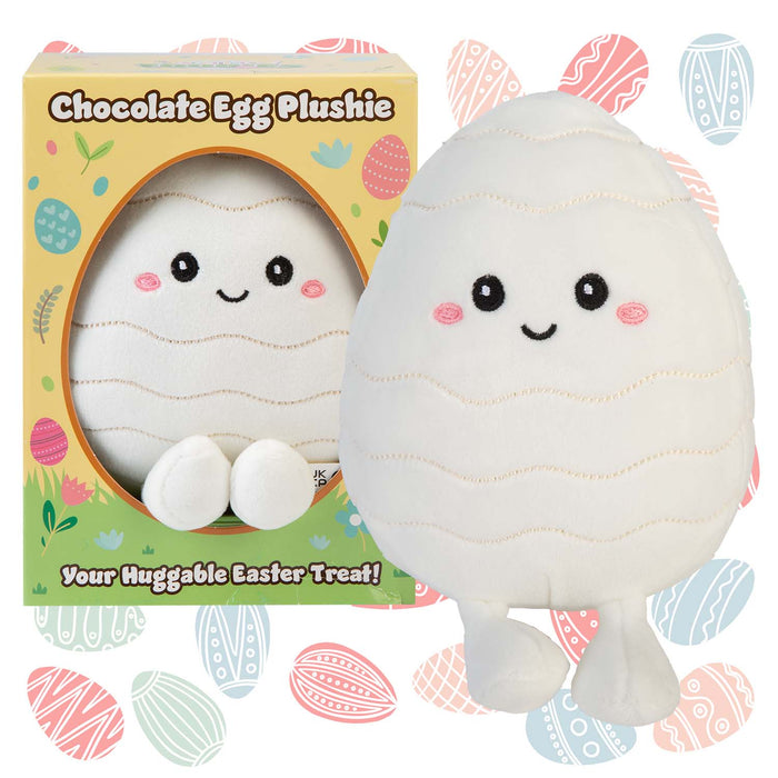 Easter Egg Soft Toy in Gift Box 19cm x 15cm White X 1