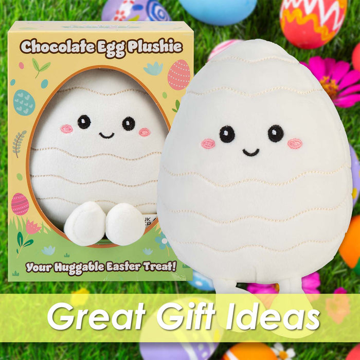 Easter Egg Soft Toy in Gift Box 19cm x 15cm White X 1