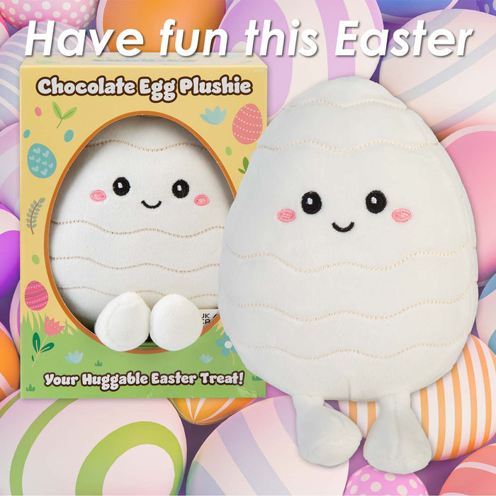 Easter Egg Soft Toy in Gift Box 19cm x 15cm White X 1