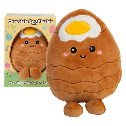 Easter Egg Soft Toy in Gift Box 19cm x 15cm Brown X 1