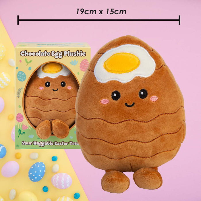 Easter Egg Soft Toy in Gift Box 19cm x 15cm Brown X 1