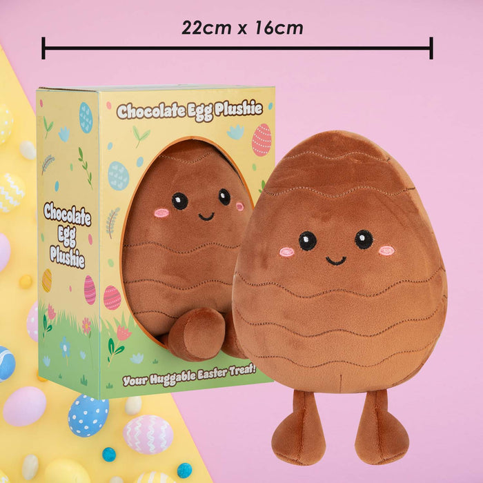 Easter Egg Soft Toy in Gift Box 22cm x 16cm Brown X 1