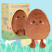 Easter Egg Soft Toy in Gift Box 22cm x 16cm Brown X 1