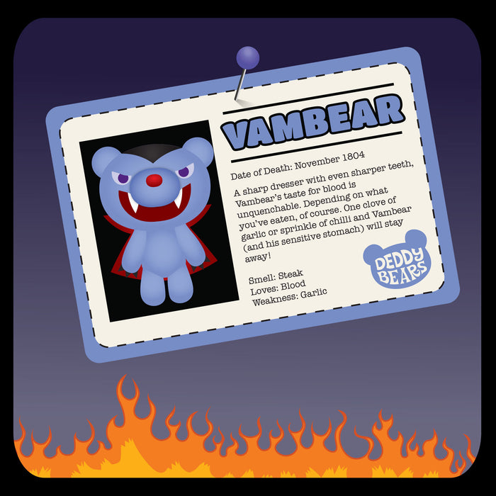 Deddy Bears Vambear Soft Toy with Coffin Plush - Halloween