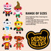 Deddy Bears Mystery Bag Xmas Soft Toy 15cm x 8cm Multi X 1