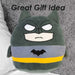Batman Oval Pillow Movie Character Cushion Black - 22cm x 16cm