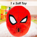 Spiderman Oval Pillow Movie Character Cushion Red - 22cm x 16cm