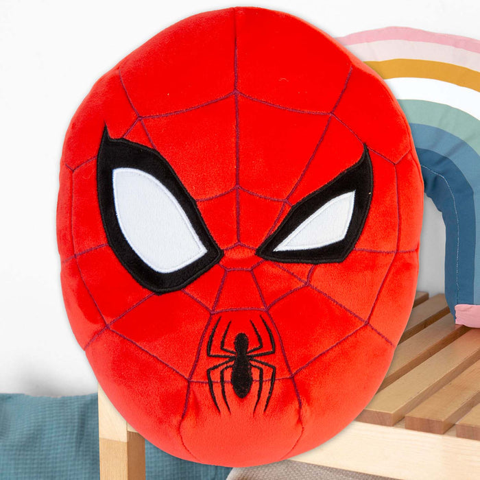 Spiderman Oval Pillow Movie Character Cushion Red - 22cm x 16cm
