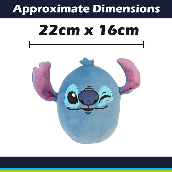 Lilo & Stitch Oval Pillow 1 x Stitch Cushion Blue - 22cm x 16cm