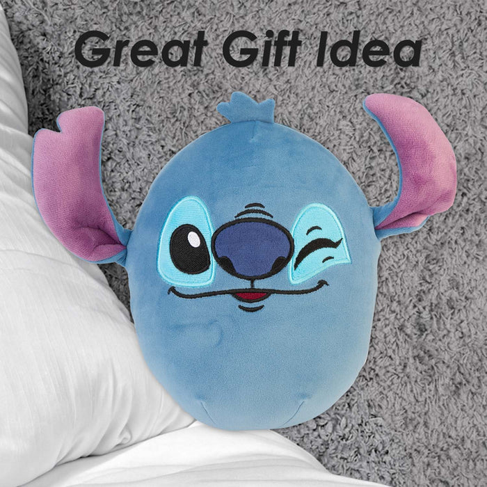 Lilo & Stitch Oval Pillow 1 x Stitch Cushion Blue - 22cm x 16cm