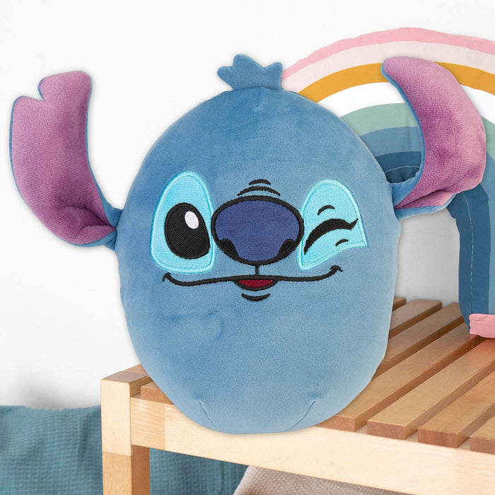 Lilo & Stitch Oval Pillow 1 x Stitch Cushion Blue - 22cm x 16cm