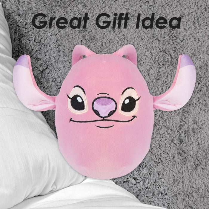 Lilo & Stitch Oval Pillow 1 x Angel Cushion Pink - 22cm x 16cm