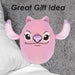 Lilo & Stitch Oval Pillow 1 x Angel Cushion Pink - 22cm x 16cm