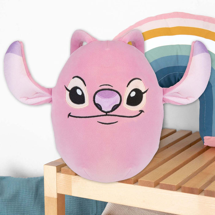 Lilo & Stitch Oval Pillow 1 x Angel Cushion Pink - 22cm x 16cm