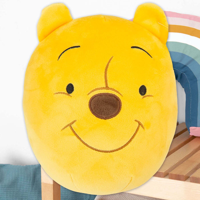 Winnie The Pooh Oval Pillow Character Cushion Yellow - 22cm x 16cm