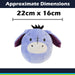 Eeyore Oval Pillow Winnie The Pooh Cushion Purple - 22cm x 16cm