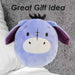 Eeyore Oval Pillow Winnie The Pooh Cushion Purple - 22cm x 16cm