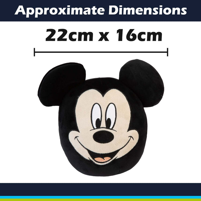 Mickey Mouse Oval Pillow Kids Movie Character Black - 22cm x 16cm