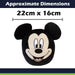 Mickey Mouse Oval Pillow Kids Movie Character Black - 22cm x 16cm
