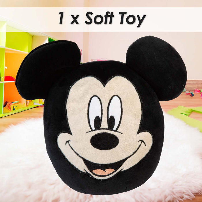 Mickey Mouse Oval Pillow Kids Movie Character Black - 22cm x 16cm