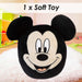 Mickey Mouse Oval Pillow Kids Movie Character Black - 22cm x 16cm