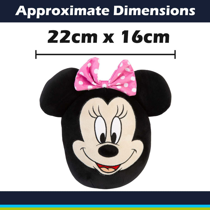 Minnie Mouse Oval Pillow Kids Movie Character Black - 22cm x 16cm