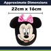 Minnie Mouse Oval Pillow Kids Movie Character Black - 22cm x 16cm